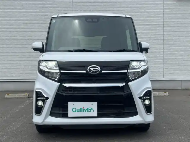 ダイハツ タント カスタム X 秋田県 2019(令1)年 4.7万km シャイニングホワイトパール ４WD/LEDヘッドライト/純正ナビ/衝突軽減システム/フルセグ/全方位カメラ/両側パワスラ/純正アルミ/純正エアロパーツ/前席シートヒーター/アイドリングストップ/コーナーセンサー/プッシュスタート/純正フロアマット/純正ドアバイザー/ETC/社外エンジンスターター/ドライブレコーダー/ステアリングスイッチ/オートライト/オートエアコン/パワーステアリング/パワーウィンドウ/横滑り防止/盗難防止装置/レベライザー/電動格納ウィンカーミラー/保証書/取扱説明書/記録簿