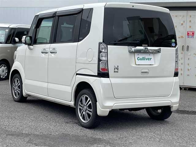 ホンダ Ｎ ＢＯＸ G 福島県 2013(平25)年 9.6万km プレミアムホワイトパール ４WD/両側パワースライドドア /社外メモリナビ/バックカメラ/Bluetooth接続/ドライブレコーダー/プッシュスタート/社外Egスターター/純正14インチAW/取説書