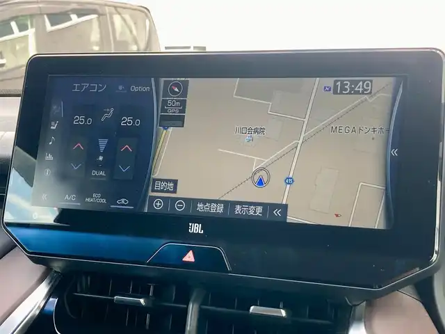 トヨタ ハリアー ハイブリッド Z レザーパッケージ 静岡県 2020(令2)年 6.1万km スティールブロンドM Toyota Safety Sense/純正12.3インチナビ/　AM FM Bluetooth USB AUX/フルセグTV/ビルトインETC2.0/録画機能付きデジタルインナーミラー/LEDオートヘッドランプ/レーダークルーズコントロール/シートヒーター・シートベンチレーション/ハンズフリーパワーバックドア/ステアリングヒーター/純正19インチアルミホイール/前後方クリアランスソナー/ヘッドアップディスプレイ/JBLプレミアムサウンド/アラウンドビューモニター/パワーシート(前席)/ブラックレザーシート