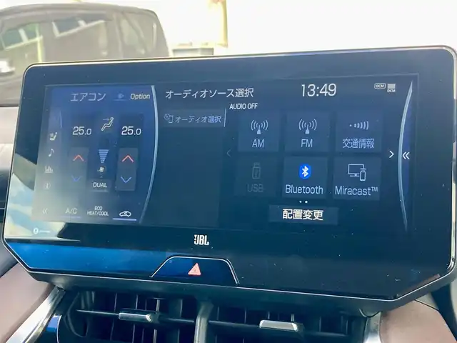 トヨタ ハリアー ハイブリッド Z レザーパッケージ 静岡県 2020(令2)年 6.1万km スティールブロンドM Toyota Safety Sense/純正12.3インチナビ/　AM FM Bluetooth USB AUX/フルセグTV/ビルトインETC2.0/録画機能付きデジタルインナーミラー/LEDオートヘッドランプ/レーダークルーズコントロール/シートヒーター・シートベンチレーション/ハンズフリーパワーバックドア/ステアリングヒーター/純正19インチアルミホイール/前後方クリアランスソナー/ヘッドアップディスプレイ/JBLプレミアムサウンド/アラウンドビューモニター/パワーシート(前席)/ブラックレザーシート