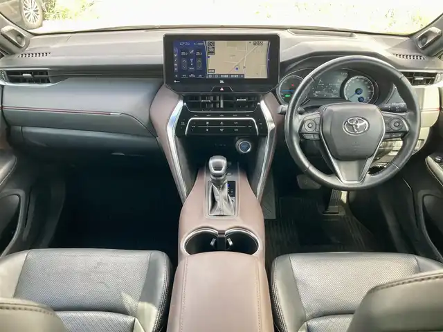 トヨタ ハリアー ハイブリッド Z レザーパッケージ 静岡県 2020(令2)年 6.1万km スティールブロンドM Toyota Safety Sense/純正12.3インチナビ/　AM FM Bluetooth USB AUX/フルセグTV/ビルトインETC2.0/録画機能付きデジタルインナーミラー/LEDオートヘッドランプ/レーダークルーズコントロール/シートヒーター・シートベンチレーション/ハンズフリーパワーバックドア/ステアリングヒーター/純正19インチアルミホイール/前後方クリアランスソナー/ヘッドアップディスプレイ/JBLプレミアムサウンド/アラウンドビューモニター/パワーシート(前席)/ブラックレザーシート