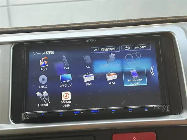 トヨタ ハイエース グランドキャビン 千葉県 2023(令5)年 1.3万km ホワイトパールクリスタルシャイン ファインテックツアラー/４ＷＤ/モデリスタエアロ(F)/トヨタセーフティセンス/・衝突軽減ブレーキ/レーンキープアシスト/・オートハイビーム/クリアランスソナー/社外7インチナビ(MDV-D709BT)/・フルセグ/BT/DVD/CD/全方位カメラ/ステアリングスイッチ/ETC/片側パワースライドドア/LEDヘッドライト/オートライト/フォグライト(社外)/社外センターコンソール/ワイヤレス充電(社外)/スマートキー/プッシュスタート