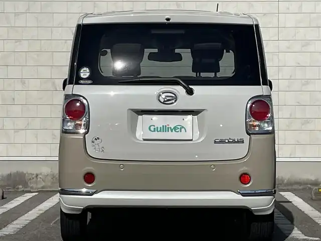 ダイハツ ムーヴ キャンバス X メイクアップ SA Ⅱ 宮崎県 2016(平28)年 4.2万km パールホワイトⅢ/ナチュラルベージュマイカメタリック 2トーン 純正ナビ/（DVD、CD再生機能付き）/アイドリングストップ/パワースタアリング/パワーウィンドウ/エアバックW/プッシュスタート/ドライブレコーダー/純正フロアマット/純正LEDヘッドライト/純正アルミホイール/オートライト機能/横滑り防止装置/衝突被害軽減システム/盗難防止装置/スマートキー/両側スライドドア/電格ミラー/ABS/AAC