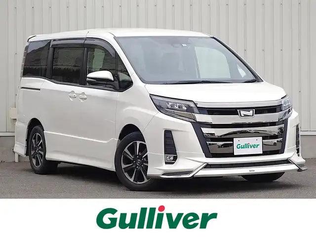 トヨタ ノア Si 山形県 2017(平29)年 6.3万km ラグジュアリーホワイトパールクリスタルシャインガラスフレーク 衝突軽減/SDナビ/　　【CD DVD BT フルセグ USB】/バックカメラ/両側パワースライドドア/クルーズコントロール/LEDオートヘッドライト/モデリスタエアロ/純正16インチアルミホイール/アイドリングストップ/ドライブレコーダー/ステアリングスイッチ/MTモード付AT/電動格納ウィンカーミラー/フォグランプ/スマートキー×2/ETC