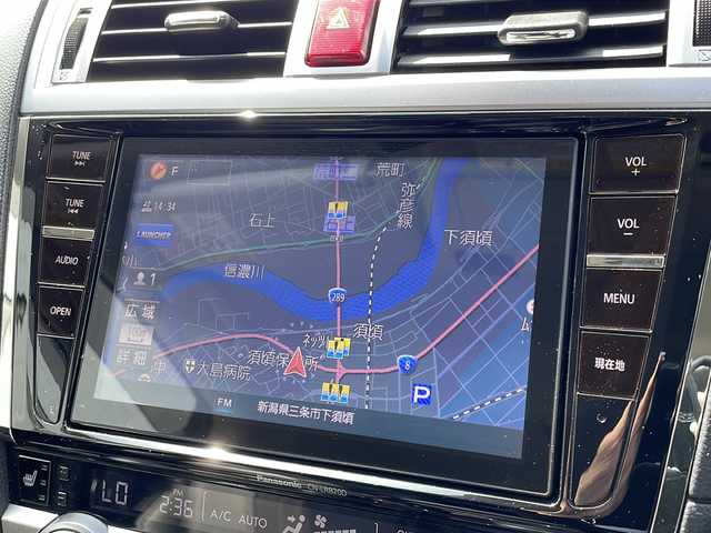 スバル アウトバック リミテッド 新潟県 2017(平29)年 9.8万km 黒 4WD/社外８インチナビ/フルセN-LR820D/　CD/DVD/Bluetooth/バックカメラ/黒革シート/前席シートヒーター/レーダークルーズコントロール/キセノンヘッドライト/オートライト/フォグランプ/パワーバックドア/衝突被害軽減ブレーキ/コーナーセンサー/レーンキープ/ドライブレコーダー