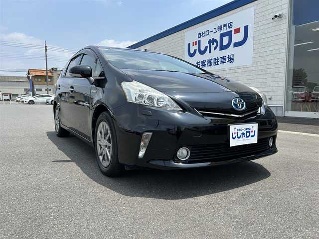 トヨタ プリウス α G チューンブラック 群馬県 2014(平26)年 10.1万km ブラック (株)IDOMが運営する【じしゃロン伊勢崎店】の自社ローン専用車両になりますこちらは現金またはオートローンご利用時の価格です。自社ローンご希望の方は別途その旨お申付け下さい/純正SDナビゲーション/CD/DVD/SD/BT/DTV/バックカメラ/クルーズコントロール/ETC/LEDヘッドライト/オートライト/フォグライト/ドアバイザー/純正フロアマット
