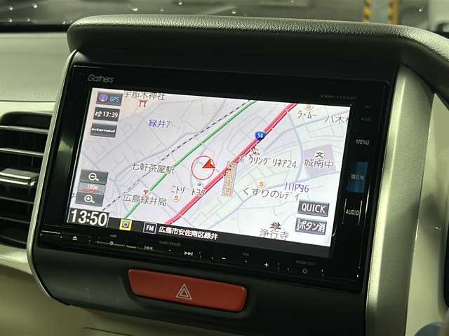 ホンダ Ｎ ＢＯＸ G SSパッケージ 広島県 2017(平29)年 4.4万km プレミアムディープモカパール シティーブレーキアクティブシステム/両側パワースライドドア/純正7型ナビ（YXM-175Fi）/・CD・DVD・BT・SD・ワンセグTV/バックカメラ/ステアリングスイッチ/ETC/ドライブレコーダー/前席シートヒーター/純正フロアマット/ドアバイザー/サンシェード/プッシュスタート/スマートキー/スペアキー/取扱説明書/保証書