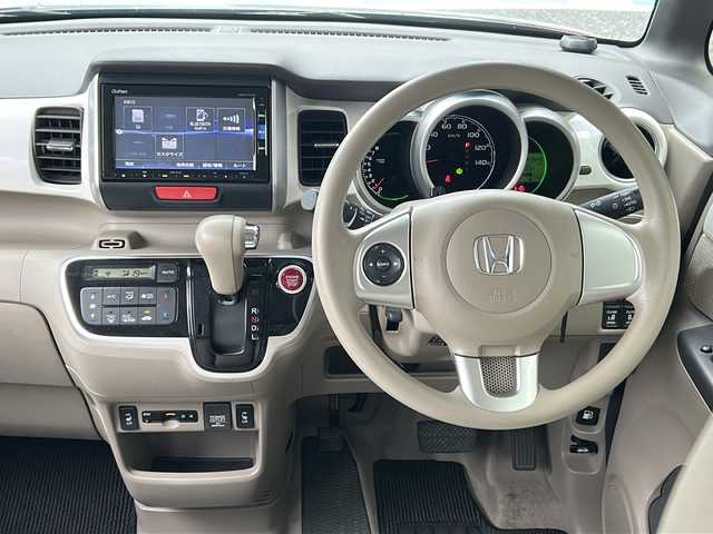 ホンダ Ｎ ＢＯＸ G SSパッケージ 広島県 2017(平29)年 4.4万km プレミアムディープモカパール シティーブレーキアクティブシステム/両側パワースライドドア/純正7型ナビ（YXM-175Fi）/・CD・DVD・BT・SD・ワンセグTV/バックカメラ/ステアリングスイッチ/ETC/ドライブレコーダー/前席シートヒーター/純正フロアマット/ドアバイザー/サンシェード/プッシュスタート/スマートキー/スペアキー/取扱説明書/保証書