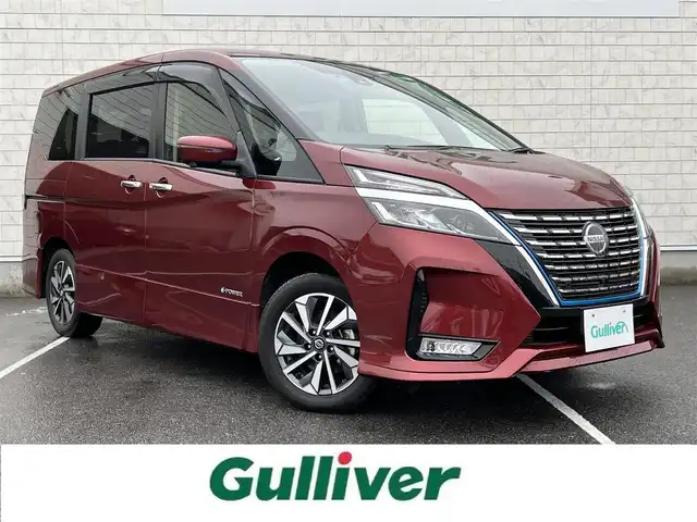 日産 セレナ e－パワー ハイウェイスター V 栃木県 2020(令2)年 6万km マルーンレッド 禁煙車/純正10インチナビ/フルセグTV/バックカメラ/アラウンドビューモニター/フリップダウンモニター/パワースライドドア（両側）/ビルトインETC/プロパイロット/セーフティパックB/純正16インチアルミホイール/LEDヘッドランプ/オートライト/フォグランプ/革巻きステアリングホイール/ステアリングスイッチ/インテリジェントキー/取扱説明書/保証書