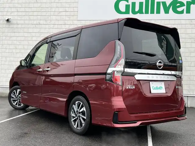 日産 セレナ e－パワー ハイウェイスター V 栃木県 2020(令2)年 6万km マルーンレッド 禁煙車/純正10インチナビ/フルセグTV/バックカメラ/アラウンドビューモニター/フリップダウンモニター/パワースライドドア（両側）/ビルトインETC/プロパイロット/セーフティパックB/純正16インチアルミホイール/LEDヘッドランプ/オートライト/フォグランプ/革巻きステアリングホイール/ステアリングスイッチ/インテリジェントキー/取扱説明書/保証書