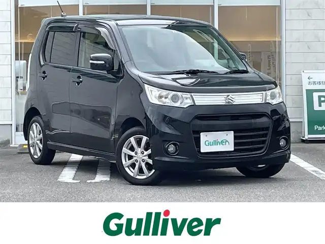 スズキ ワゴンＲ スティングレー X 宮崎県 2014(平26)年 5.1万km ブルーイッシュブラックパール3 社外ナビ「AVIC-RZ99」/(AM.FM.Bluetooth.DVD.CD)/フルセグTV/オートライト/ETC/電格ミラー/アイドリングストップ/オートエアコン/ABS/盗難防止/社外フロアマット/スマートキー/パワーステアリング/パワーウィンドウ