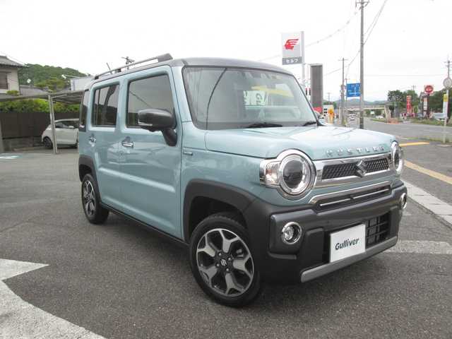 スズキ ハスラー Jスタイル Ⅱ ターボ 広島県 2023(令5)年 0.9万km オフブルーメタリック/ガンメタリック2トーンルーフ ワンオーナー/純正メーカーナビ/フルセグTV・BTオーディオ/LEDオートライト/シートヒーター/全方位カメラ/パドルシフト/スズキセーフティサポート/ルーフレール/前後ドライブレコーダー/スマートキー