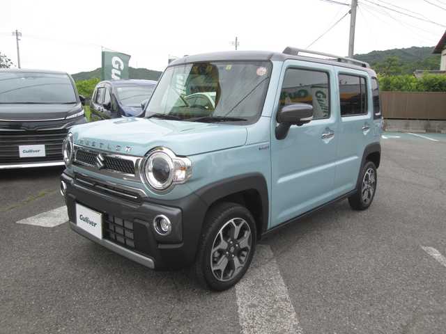 スズキ ハスラー Jスタイル Ⅱ ターボ 広島県 2023(令5)年 0.9万km オフブルーメタリック/ガンメタリック2トーンルーフ ワンオーナー/純正メーカーナビ/フルセグTV・BTオーディオ/LEDオートライト/シートヒーター/全方位カメラ/パドルシフト/スズキセーフティサポート/ルーフレール/前後ドライブレコーダー/スマートキー