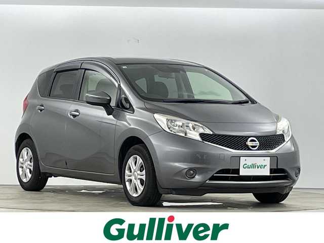 日産 ノート X DIG－S Vセレ +セーフ 愛知県 2015(平27)年 9.5万km ダークメタルグレー 禁煙車/7インチナビ/（CD/AM/FM/ワンセグTV/USB)/バックカメラ/エマージェンシーブレーキ/レーンキープアシスト/ETC/アイドリングストップ/横滑り防止装置/スマートキー/プッシュスタート/フロアマット