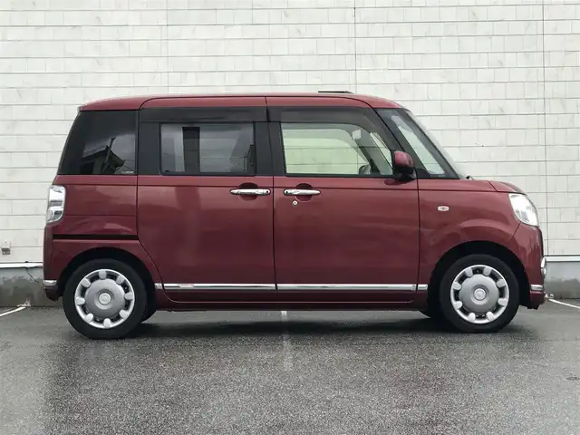 ダイハツ ムーヴ キャンバス X LTD メイクアップ SA Ⅲ 富山県 2017(平29)年 3.2万km ファイアークォーツレッドM 純正ナビ/フルセグTV/Bluetooth/バックカメラ/衝突被害軽減ブレーキ/両側パワースライドドア/プッシュスタート/スマートキー/オートライト/オートハイビーム/フォグランプ/ステアリングスイッチ