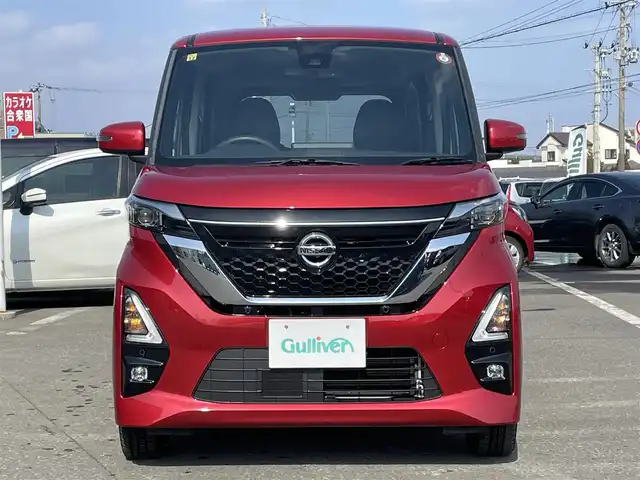 日産 ルークス HWS X プロパイロットED 青森県 2020(令2)年 3.6万km スパークリングレッドM ・純正ナビ/・フルセグTV/CD/DVD/BT/・プロパイロット/・ハンズフリースライドドア/・LEDフォグランプ/・レザーシートカバー/・純正フロアマット/・両側パワースライドドア/・14インチ純正ホイール