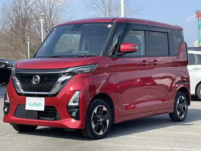 日産 ルークス HWS X プロパイロットED 青森県 2020(令2)年 3.6万km スパークリングレッドM ・純正ナビ/・フルセグTV/CD/DVD/BT/・プロパイロット/・ハンズフリースライドドア/・LEDフォグランプ/・レザーシートカバー/・純正フロアマット/・両側パワースライドドア/・14インチ純正ホイール