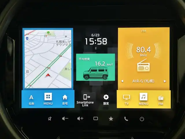 スズキ ハスラー タフワイルド・ターボ 道央・札幌 2024(令6)年 0.2万km オレンジⅡ ・ワンオーナー/・４WD/・寒冷地仕様/・純正9インチナビ/　CD/DVD/SD/BT/フルセグ/・全方位カメラ/・ナビ連動ドライブレコーダー（前後）/・デュアルカメラサポートブレーキ/・レーダークルーズコントロール/・レーンキープアシスト/・クリアランスソナー/・アイドリングストップ/・SNOWモード/・グリップコントロール/・ダウンヒルアシストコントロール/・前席シートヒーター/・LEDヘッドライト/・フォグライト/・オートライト/・プッシュスタート/・スマートキー/・純正フロアマット/・社外AW付スタッドレス積込(165/60/R15)