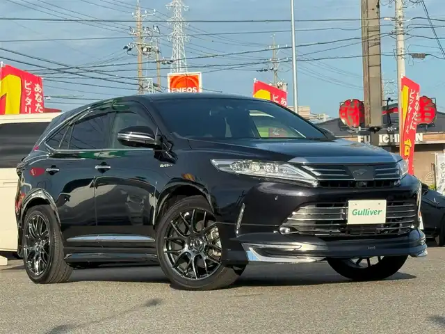 トヨタ ハリアー ハイブリッド プログレス メタル&レザーP 愛知県 2017(平29)年 5.1万km スパークリングブラックパールクリスタルシャイン /禁煙/整備記録簿Ｒ6//純正メーカーナビ/フルセグ/ＢＴ/CD/DVD/AUX/USB//ＪＢＬプレミアムサウンド//全方位カメラ/アラウンドビューモニター/ＶＩＥＷスイッチ//ＥＴＣ/純正ドラレコ（前後）//サンルーフ/パワーバックドア//レザーシート/パワーシート//シートヒーター/エアシート/メモリーシート//ウッドコンビステア/ステアスイッチ//クルーズコントロール//衝突被害軽減ブレーキ/車線逸脱警報装置/横滑り防止//インテリジェントクリアランスソナー//ブレーキホールド/電子パーキングスイッチ//ＲＡＹＳ20インチＡＷ/純正スタッドレス18インチＡＷ車載//ＬＥＤオートライト/ＬＥＤフォグ/オートハイビーム//オートリトラウィンカーミラー//モデリスタエアロ//純正フロアマット//純正ドアバイザー//保証書//取扱説明書//スペアスマートキー、カードキー有り