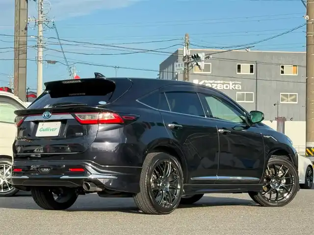 トヨタ ハリアー ハイブリッド プログレス メタル&レザーP 愛知県 2017(平29)年 5.1万km スパークリングブラックパールクリスタルシャイン /禁煙/整備記録簿Ｒ6//純正メーカーナビ/フルセグ/ＢＴ/CD/DVD/AUX/USB//ＪＢＬプレミアムサウンド//全方位カメラ/アラウンドビューモニター/ＶＩＥＷスイッチ//ＥＴＣ/純正ドラレコ（前後）//サンルーフ/パワーバックドア//レザーシート/パワーシート//シートヒーター/エアシート/メモリーシート//ウッドコンビステア/ステアスイッチ//クルーズコントロール//衝突被害軽減ブレーキ/車線逸脱警報装置/横滑り防止//インテリジェントクリアランスソナー//ブレーキホールド/電子パーキングスイッチ//ＲＡＹＳ20インチＡＷ/純正スタッドレス18インチＡＷ車載//ＬＥＤオートライト/ＬＥＤフォグ/オートハイビーム//オートリトラウィンカーミラー//モデリスタエアロ//純正フロアマット//純正ドアバイザー//保証書//取扱説明書//スペアスマートキー、カードキー有り