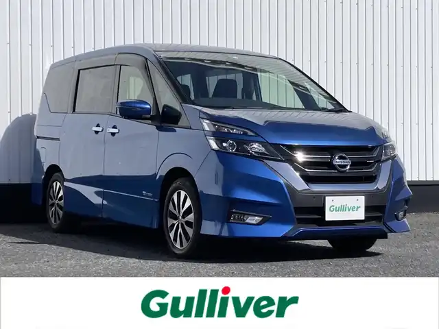 日産 セレナ ハイウェイスター Vセレクション 千葉県 2018(平30)年 4.6万km シャイニングブルー 純正9インチSDナビ/(CD/DVD/Blu-ray/BT/フルセグTV)/全方位カメラ/衝突被害軽減システム/車線逸脱警報/クルーズコントロール/フリップダウンモニター/両側パワースライドドア/横滑り防止装置/ETC2.0/ドライブレコーダー/アイドリングストップ/LEDヘッドライト/フォグランプ/オートライト/ウィンカーミラー/純正16インチAW/プッシュスタート/スマートキー/フロアマット/ドアバイザー/取扱説明書/保証書