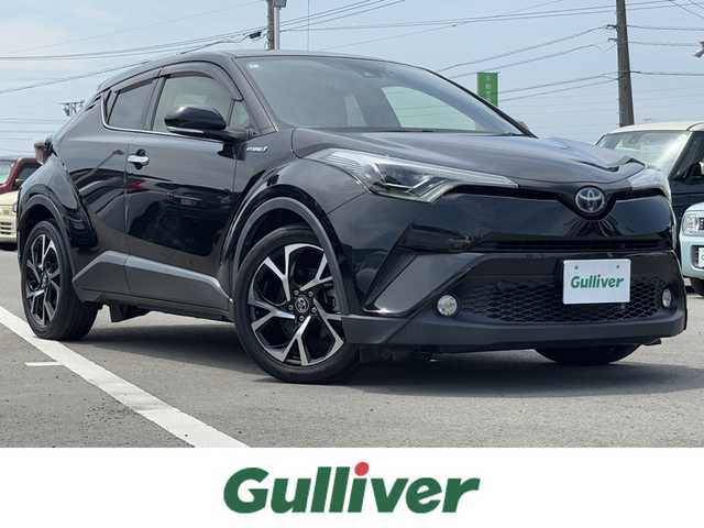 トヨタ Ｃ－ＨＲ G LEDエディション 徳島県 2018(平30)年 7.7万km ブラックマイカ 純正7型SDナビ　NSZN-W66T/　AM/FM/Bluetooth/DISC/SD/フルセグTV/オートブレーキホールド/バックカメラ/ビルトインETC/ドライブレコーダー　DRT-H66A/電子パーキング/追従式クルーズコントロール/ブラインドスポットモニター/自動格納ミラー/フォグライト/純正ドアバイザー/LEDヘッドライト/スマートキー/ハーフレザーシート/シートヒーター/純正フロアマット/スペアキー