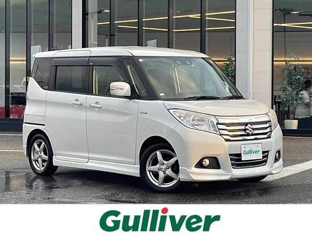 スズキ ソリオ HV MZ 新潟県 2018(平30)年 11.6万km ピュアホワイトP 純正ナビ/（DTV/DVD/Bluetooth）/４WD/衝突軽減/レーンキープアシスト/クルーズコントロール/コーナーセンサー/パドルシフト/アイドリングストップ/ドラレコ/ETC/両側パワースライドドア/ロールアップサンシェード/フロアマット/シガーソケット/HIDヘッドライト/フォグランプ/ウィンカーミラー/電格ミラー/ドアバイザー