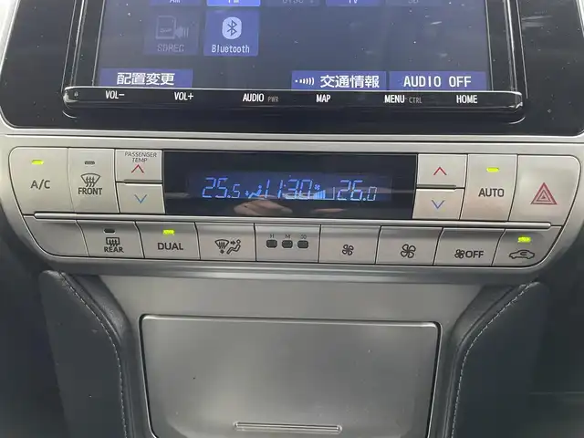 トヨタ ランドクルーザー プラド TX Lパッケージ 栃木県 2022(令4)年 4.4万km ブラック モデリスタエアロ（フロント/リア）/ムーンルーフ/純正9インチナビ（CD/DVD/BT/フルセグTV）/バックカメラ/ビルトインETC/7人乗り/ルーフレール/セーフティセンス/レーダークルーズコントロール/プリクラッシュセーフティー/LEDヘッドランプ/オートライト/フォグランプ/純正19インチアルミ/革巻きステアリング/左右独立オートエアコン/革シート/ートヒーター/シートベンチレーション/パワーシート/スマートキー×2/禁煙車/保証書