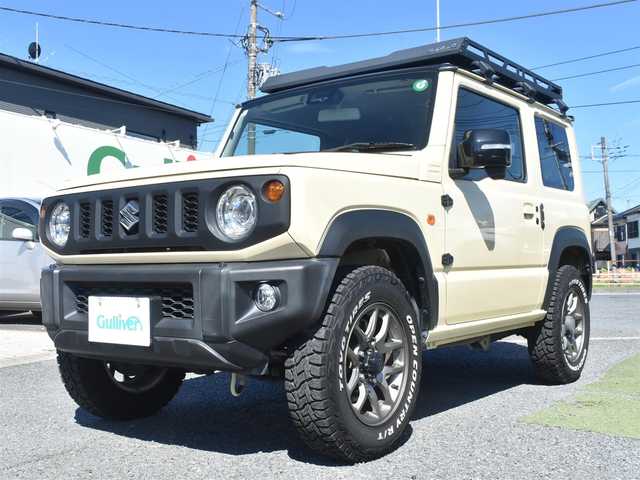 スズキ ジムニー XC 神奈川県 2021(令3)年 4.8万km シフォンアイボリーメタリックブラック2トーンルーフ ルーフキャリア/オープンカントリー（ホワイト）185/85R16/ノーマルタイヤあり/リヤラダー/テールランプカバー/フェンダーカバー/フロアマット/クルーズコントロール/LEDヘッドライト/ヘッドライトウォッシャー/KENWOODメモリナビ/地デジTV/バックカメラ/Bluetooth/保証書/取説ナビ説