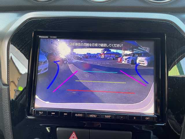 スズキ エスクード 1．4 ターボ 福岡県 2021(令3)年 3.2万km サバンナアイボリーメタリック/ブラック 2トーンルーフ 純正ナビ/純正フロアマット/ETC/ドライブレコーダー(前後）/クルーズコントロール/シートヒーター/パドルシフト/ダウンヒルアシスト/車線逸脱警報/車線逸脱制御/TV（フルセグ）/FM/AM/ipod/USB/Bluetooth/メモリーミュージック/SD/DISC/ハンズフリー/オートライト/プッシュスタート/電動格納ミラー/アイドリングストップ/横滑り防止/パーキングセンサー