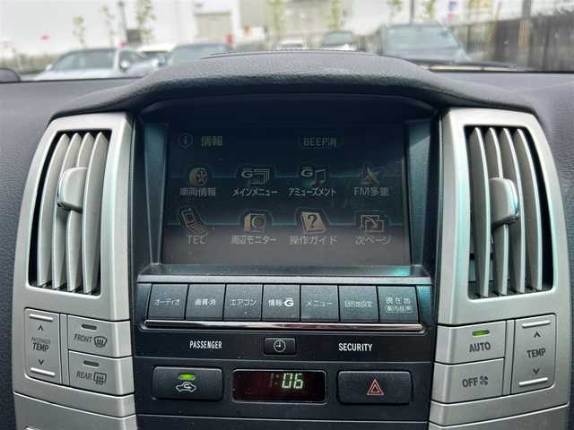 トヨタ ハリアー 240G Lパッケージ 大阪府 2008(平20)年 15万km 黒 サンルーフ/黒革/Dパワーシート/純正ナビ/TV/バックカメラ/CD/DVD/社外19インチAW/ETC