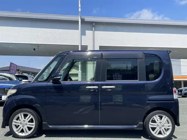 ダイハツ タント カスタム RS 熊本県 2010(平22)年 8万km ミスティックブルーマイカアロワナ ワンオーナー/社外ナビ/（フルセグTV/Bluetooth/CD/DVD）/左側パワースライドドア/ウィンカーミラー/純正15インチAW/ABS/盗難防止装置/保証書/取扱説明書
