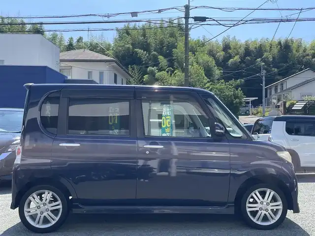 ダイハツ タント カスタム RS 熊本県 2010(平22)年 8万km ミスティックブルーマイカアロワナ ワンオーナー/社外ナビ/（フルセグTV/Bluetooth/CD/DVD）/左側パワースライドドア/ウィンカーミラー/純正15インチAW/ABS/盗難防止装置/保証書/取扱説明書