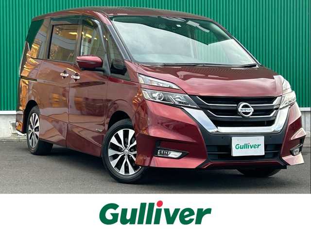 日産 セレナ ハイウェイスターVセレクションⅡ 宮城県 2019(令1)年 7.5万km マルーンレッド セーフティパックB/・プロパイロット/・車線逸脱防止支援システム/・SRSエアバッグ（サイド/カーテン）/・インテリジェントアラウンドビューモニター/・インテリジェントルームミラー/・踏み間違い衝突防止アシスト/・インテリジェントパーキングアシスト/・標識検知機能/・ふらつき警報/・フロント＆バックソナー/・電動パーキングブレーキ/・オートブレーキホールド/・ヒーター付ドアミラー/＝＝＝/インテリジェントエマージェンシーブレーキ/車線逸脱警報/純正フリップダウンモニター/純正9インチナビ（MM517D-L）/・CD/DVD/・Bluetooth/・フルセグTV/ビルトインETC/ドライブレコーダー/ハンズフリーパワースライドドア（両側）/革巻きステアリング/LEDヘッドランプ/ハイビームアシスト/フォグランプ/オートライト/スマートキー＆プッシュスタート/電動格納ミラー/純正16インチAW/純正フロアマット/純正ドアバイザー