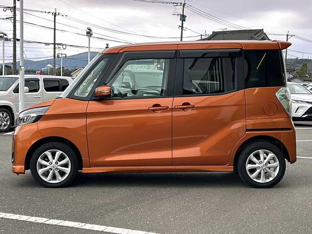 日産 デイズ ルークス ハイウェイスター Xターボ 鹿児島県 2019(令1)年 6.7万km プレミアムサンシャインオレンジ 純正7インチSDナビ/(フルセグテレビ/CD/DVD/AUX)/アラウンドビューモニター/バックカメラ/片側パワースライドドア　/プリクラッシュセーフティ/横滑り防止装置/レーンキープアシスト/アイドリングストップ　　　　　　　　　　/コーナーセンサー/ドライブレコーダー/プッシュスタート/電格ミラー/後席ロールサンシェード/LEDヘッドライト/純正14インチアルミホイール/純正フロアマット