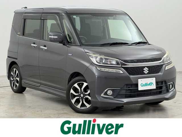 スズキ ソリオ バンディット HV MV Dカメラ ブレーキS 福岡県 2017(平29)年 2.8万km ミネラルグレーM 社外ナビ　/バックカメラ　/ＥＴＣ　/前ドライブレコーダー　/両側パワースライドドア　/クルーズコントロール　/衝突被害軽減システム　/レーンキープ　/横滑り防止装置　/前席シートヒーター　/純正１５インチアルミ　/ＡＢＳ