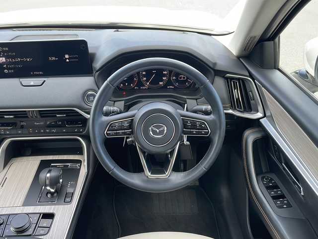 マツダ ＣＸ－６０ XD Lパッケージ 山口県 2023(令5)年 2.2万km ロジウムホワイトプレミアムメタリック マツダコネクト/・AM/FMラジオ/・Bluetooth/・スマートフォン連携【Apple CarPlay/Android Auto】/・フルセグテレビ/・HDMI/アラウンドビューモニター/マツダ・ハーモニック・アコースティックス/ETC/ドライブレコーダー/LEDヘッドランプ/オートライト/オートマチックハイビーム/電動パーキング/オートブレーキホールド/アイドリングストップ/全席シートヒーター/メモリー付パワーシート/100V電源/USB入力端子/電動リアゲート/20インチ純正アルミホイール/社外フロアマット/スマートキー【スペアキー有】/プッシュアップスタート/スマートブレーキサポート/レーンアシスト/追従有クルーズコントロール/横滑り防止装置/盗難防止装置/取扱説明書/保証書/記録簿/ワンオーナー