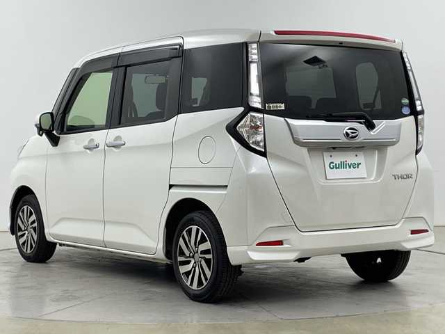 ダイハツ トール カスタムG 道央・札幌 2017(平29)年 5.7万km パールホワイトⅢ 登録時走行距離56785km/　4　W　D　/寒冷地仕様/純正SDナビ(CD/DVD/SD)/フルセグテレビ/アイドリングストップ/クルーズコントロール（追従走行なし）/ドアバイザー/プッシュスタート/両側パワースライドドア/ドライブレコーダー（前後）/横滑り防止装置/盗難防止装置/フォグランプ/フロントデアイサースイッチ/ステアリングスイッチ/革巻きステアリング/電動格納ミラー