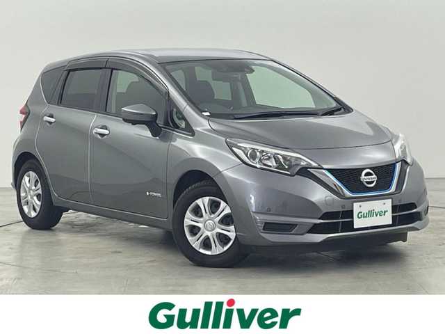 日産 ノート e－パワー X 福岡県 2017(平29)年 3.8万km ダークメタルグレー 純正ナビ（フルセグＴＶ）　/アラウンドビューモニター　/インテリジェントルームミラー　/ＥＴＣ　/前方ドラレコ　/インテリジェントクルコン　/コーナーセンサー　/エマージェンシーブレーキ　/レーンキープ　/ＬＥＤライト
