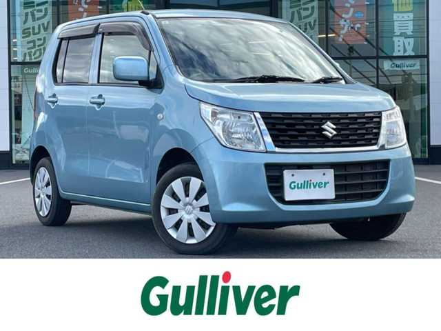 スズキ ワゴンＲ FX 岡山県 2015(平27)年 2.6万km フィズブルーパールメタリック 登録時走行距離：25115km/禁煙車/純正オーディオ/　(CD/AM/FM/AUX)/シートヒーター/ヘッドライトレベライザー/リモコンキー/アイドリングストップ/純正ホイールキャップ/ドアバイザー/電動格納ミラー/純正フロアマット/横滑防止装置/盗難防止装置