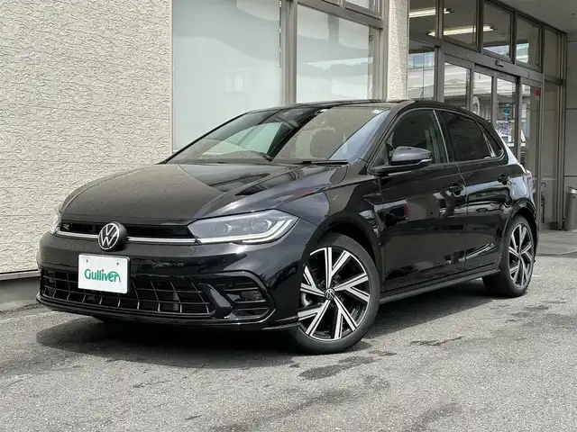 フォルクスワーゲン ＶＷ ポロ TSI Rライン 大阪府 2022(令4)年 1.1万km 黒 ワンオーナー/純正HDDナビ/（BT/AppleCarPlay/AndroidAuto）/バックカメラ/レーダークルーズコントロール/レーンキープアシスト/ブラインドスポットモニター/アイドリングストップ/衝突被害軽減装置/前後コーナーセンサー/純正17インチAW/前後ドライブレコーダー/プッシュスタート/ETC/保証書/取扱説明書/スマートキー×２