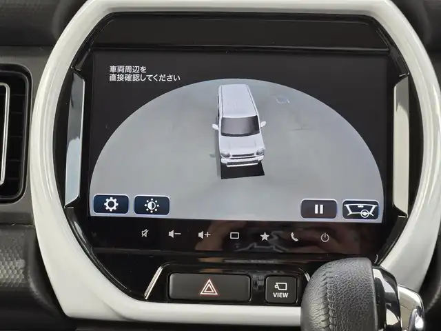 スズキ ハスラー HYBRID X 鹿児島県 2022(令4)年 1.9万km ピュアホワイトP アダプティブクルーズコントロール　/Ｄ＋Ｎ席シートヒーター　/全方位カメラ　/ビルトインＥＴＣ　/純正メモリーナビ　/Ｂｌｕｅｔｏｏｔｈオーディオ　/コーナーセンサー　/純正アルミホイール（１５インチ）/LEDヘッドライト/横滑り防止装置/レーンキープアシスト/プッシュスタート/スマートキー/エアバッグ(W＋サイド)/衝突被害軽減システム