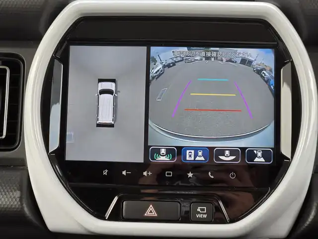 スズキ ハスラー HYBRID X 鹿児島県 2022(令4)年 1.9万km ピュアホワイトP アダプティブクルーズコントロール　/Ｄ＋Ｎ席シートヒーター　/全方位カメラ　/ビルトインＥＴＣ　/純正メモリーナビ　/Ｂｌｕｅｔｏｏｔｈオーディオ　/コーナーセンサー　/純正アルミホイール（１５インチ）/LEDヘッドライト/横滑り防止装置/レーンキープアシスト/プッシュスタート/スマートキー/エアバッグ(W＋サイド)/衝突被害軽減システム