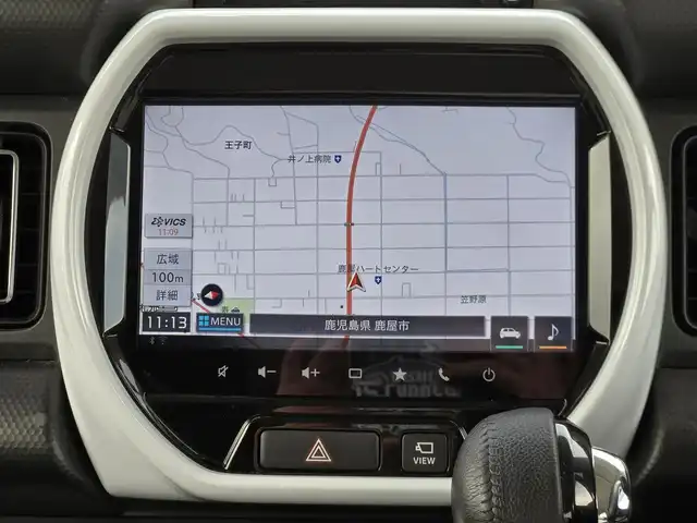 スズキ ハスラー HYBRID X 鹿児島県 2022(令4)年 1.9万km ピュアホワイトP アダプティブクルーズコントロール　/Ｄ＋Ｎ席シートヒーター　/全方位カメラ　/ビルトインＥＴＣ　/純正メモリーナビ　/Ｂｌｕｅｔｏｏｔｈオーディオ　/コーナーセンサー　/純正アルミホイール（１５インチ）/LEDヘッドライト/横滑り防止装置/レーンキープアシスト/プッシュスタート/スマートキー/エアバッグ(W＋サイド)/衝突被害軽減システム