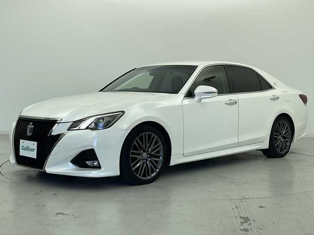 トヨタ クラウン アスリート S-T 宮城県 2015(平27)年 8万km ホワイトパールクリスタルシャイン 禁煙車/純正ナビ/クルーズコントロール/前席パワーシート/ビルトインETC/ドライブレコーダー（FR）/LEDヘッドライト/LEDフォグランプ/ステアリングスイッチ/ステアリングスイッチ/プッシュスタート/スマートキー/純正18インチアルミホイール/純正フロアマット