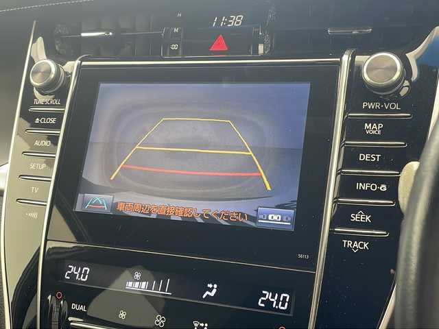 トヨタ ハリアー エレガンス 沖縄県 2014(平26)年 9万km スパークリングブラックパールクリスタルシャイン 純正8インチナビ　/フルセグＴＶ　/ＣＤ／ＤＶＤ　/ＡＵＸ　/Ｂｌｕｅｔｏｏｔｈ　/バックカメラ　/ＥＴＣ　/ＬＥＤライト　/前後ドラレコ　/ハーフレザーシート　/パワーシート　/横滑防止装置　/盗難防止装置　/純正フロアマット/純正20インチアルミホイール