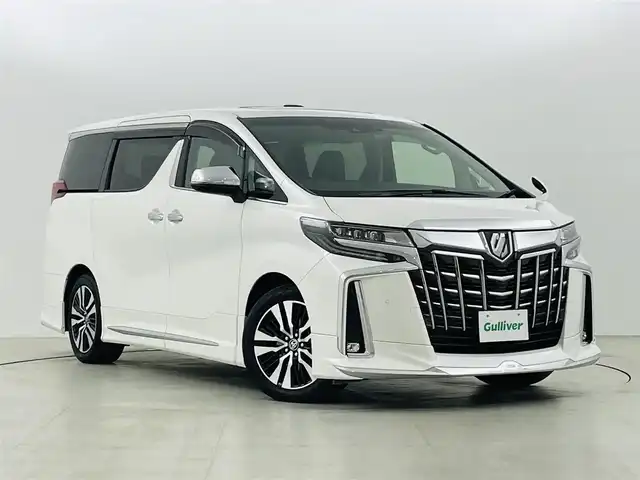 トヨタ アルファード S Cパッケージ 福島県 2020(令2)年 2.9万km ホワイトパールクリスタルシャイン サンルーフ/・ツインルーフ/純正フリップダウンモニター/トヨタセーフティセンス/・プリクラッシュセーフティ/・レーントレーシングアシスト/・アダプティブクルーズコントロール/・オートマチックハイビーム/・ロードサインアシスト/クリアランスソナー/パーキングサポートブレーキ/ブラインドスポットモニター/・リヤクロストラフィックアラート/純正T-Connectナビゲーション/【AM/FM/CD/Bluetooth/Miracast/フルセグTV】/・バックカメラ/・前後ドライブレコーダー/・デジタルインナーミラー/レザーシート/・全席パワーシート/・シートメモリー/・前席シートヒーター/・前席エアシート/両側パワースライドドア/電動リアゲート/電子パーキングブレーキ/・ブレーキホールド/ウッドコンビステアリング/・ステアリングヒーター/・ステアリングスイッチ/・チルトステアリング/オートライト/・LEDヘッドライト/・フロントフォグライト/純正18インチアルミホイール/フロアマット/純正ドアバイザー/プッシュスタート/・スマートキー/・スペアキー/取扱説明書