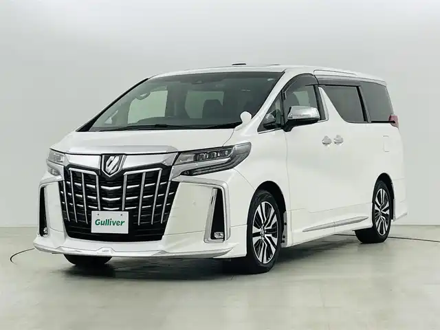 トヨタ アルファード S Cパッケージ 福島県 2020(令2)年 2.9万km ホワイトパールクリスタルシャイン サンルーフ/・ツインルーフ/純正フリップダウンモニター/トヨタセーフティセンス/・プリクラッシュセーフティ/・レーントレーシングアシスト/・アダプティブクルーズコントロール/・オートマチックハイビーム/・ロードサインアシスト/クリアランスソナー/パーキングサポートブレーキ/ブラインドスポットモニター/・リヤクロストラフィックアラート/純正T-Connectナビゲーション/【AM/FM/CD/Bluetooth/Miracast/フルセグTV】/・バックカメラ/・前後ドライブレコーダー/・デジタルインナーミラー/レザーシート/・全席パワーシート/・シートメモリー/・前席シートヒーター/・前席エアシート/両側パワースライドドア/電動リアゲート/電子パーキングブレーキ/・ブレーキホールド/ウッドコンビステアリング/・ステアリングヒーター/・ステアリングスイッチ/・チルトステアリング/オートライト/・LEDヘッドライト/・フロントフォグライト/純正18インチアルミホイール/フロアマット/純正ドアバイザー/プッシュスタート/・スマートキー/・スペアキー/取扱説明書