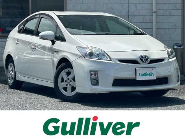 トヨタ プリウス S 福岡県 2010(平22)年 8.2万km ホワイトパールクリスタルシャイン ワンオーナー/純正メモリナビ/　（AM/FM/CD/DVD/ワンセグTV）/バックカメラ/オートライト/ビルトインETC/ドアバイザー/純正フロアマット/電格ウインカーミラー/プッシュスタート/ISOFIX/盗難防止装置/電源ソケット×1/スペアキー×1/保証書/取扱説明書/ナビ取扱説明書