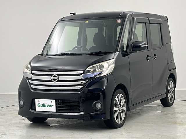 日産 デイズ ルークス ハイウェイスターターボ 茨城県 2014(平26)年 5.8万km ブラック 社外ナビ　/全周囲カメラ　/両側パワースライドドア/衝突軽減ブレーキ　/踏み間違い衝突防止装置　/プッシュスタート　/スマートキー　/ステアリングスイッチ　/デジタルインナーミラー　/純正１５インチアルミホイール　/禁煙車